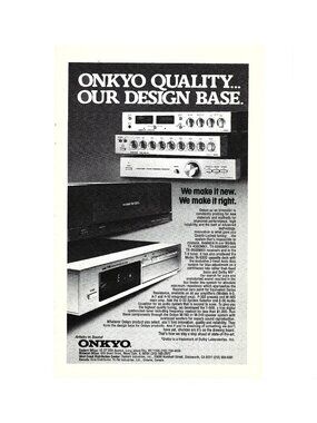 Print Ad Onkyo Vintage Audio Equipment Advertisement 1970s Sound Systems Vintage